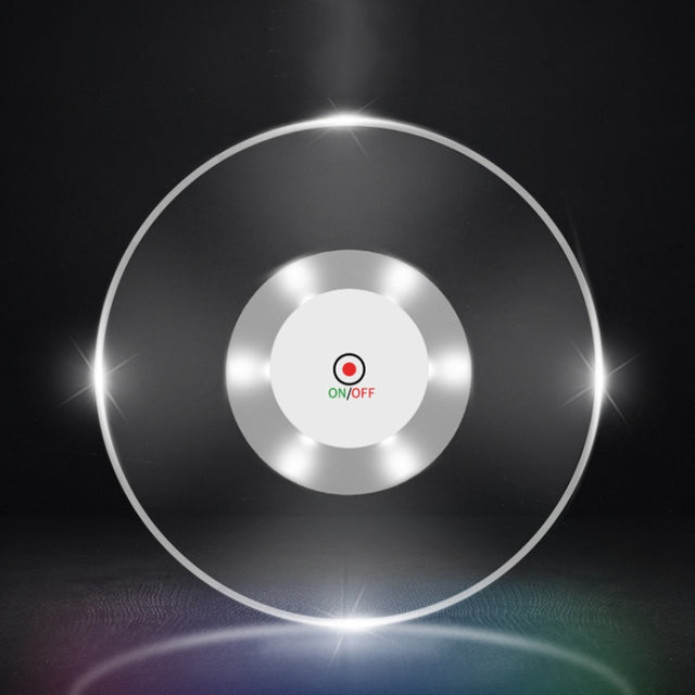 LED Flashing Coaster Bar KTV Cocktail Base Light Luminous Coaster(Upgrade Anti-slip Round White Light)