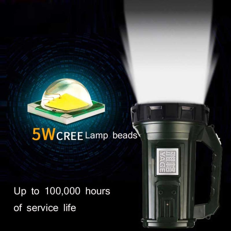 YAGE 5701 10W LED Strong Light Long-Range Searchlight Outdoor Lighting Rechargeable Flashlight, CN Plug(Ink Green) - LED Flashlight by YAGE | Online Shopping South Africa | PMC Jewellery | Buy Now Pay Later Mobicred