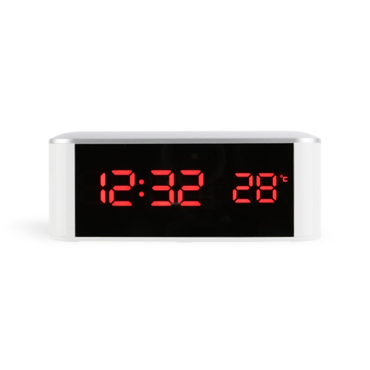 Home LED Mirror Multifunction Electronic Clock Mirror Clock Household Thermometer(Red Word) - Alarm Clocks by PMc TechLife | Online Shopping South Africa | PMc TechLife | Buy Now Pay Later Mobicred
