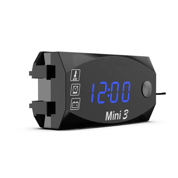 Voltage Clock And Temperature 3 In 1 LED Electronic Meter Large-Screen Digital Display Waterproof And Dustproof Voltmeter(Blue Light) - Electrical Instruments by PMC TechLife | Online Shopping South Africa | PMC TechLife | Buy Now Pay Later Mobicred