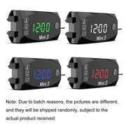 Voltage Clock And Temperature 3 In 1 LED Electronic Meter Large-Screen Digital Display Water-resistant And Dustproof Voltmeter(Blue Light)