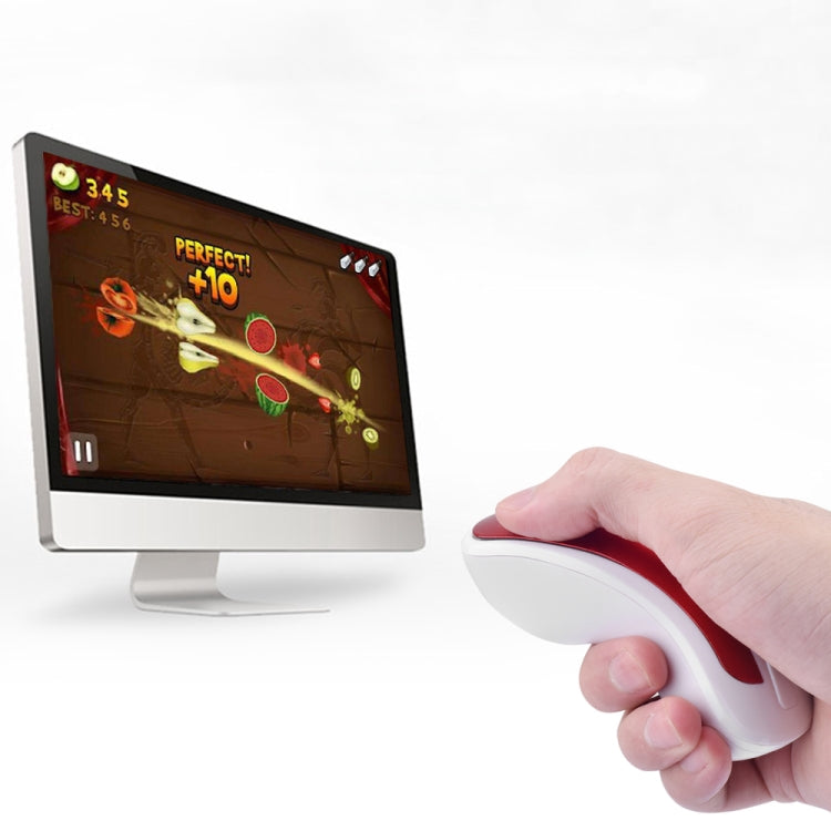 PR-01 1600 DPI 7 Keys Flying Squirrel Wireless Mouse 2.4G Gyroscope Game Mouse(White Green) - free shipping - PMC Jewellery - Order now!