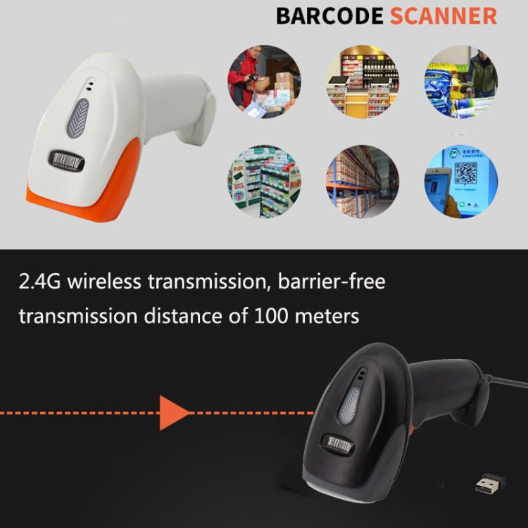 SYCREADER Supermarket Laser Barcode Scanner, Model: One-dimensional Wired (Orange)