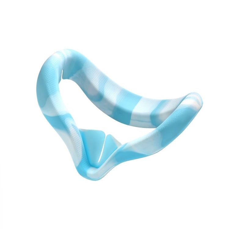 VR Silicone Eye Cover Anti-Sweat And Decontamination Color VR Goggles For Oculus Quest 2(White Blue) - VR Accessories by PMC Jewellery | Online Shopping South Africa | PMC Jewellery | Buy Now Pay Later Mobicred