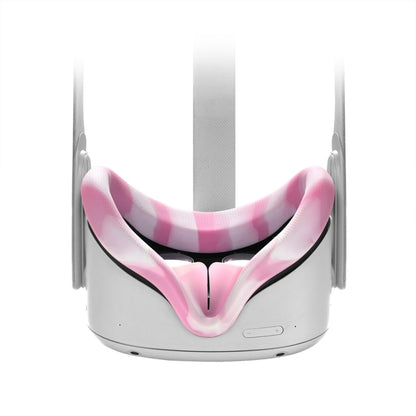 VR Silicone Eye Cover Anti-Sweat And Decontamination Color VR Goggles For Oculus Quest 2(White Pink) - VR Accessories by PMC Jewellery | Online Shopping South Africa | PMC Jewellery | Buy Now Pay Later Mobicred