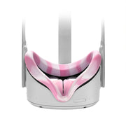 VR Silicone Eye Cover Anti-Sweat And Decontamination Color VR Goggles For Oculus Quest 2(White Pink)