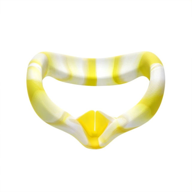 VR Silicone Eye Cover Anti-Sweat And Decontamination Color VR Goggles For Oculus Quest 2(White Yellow)