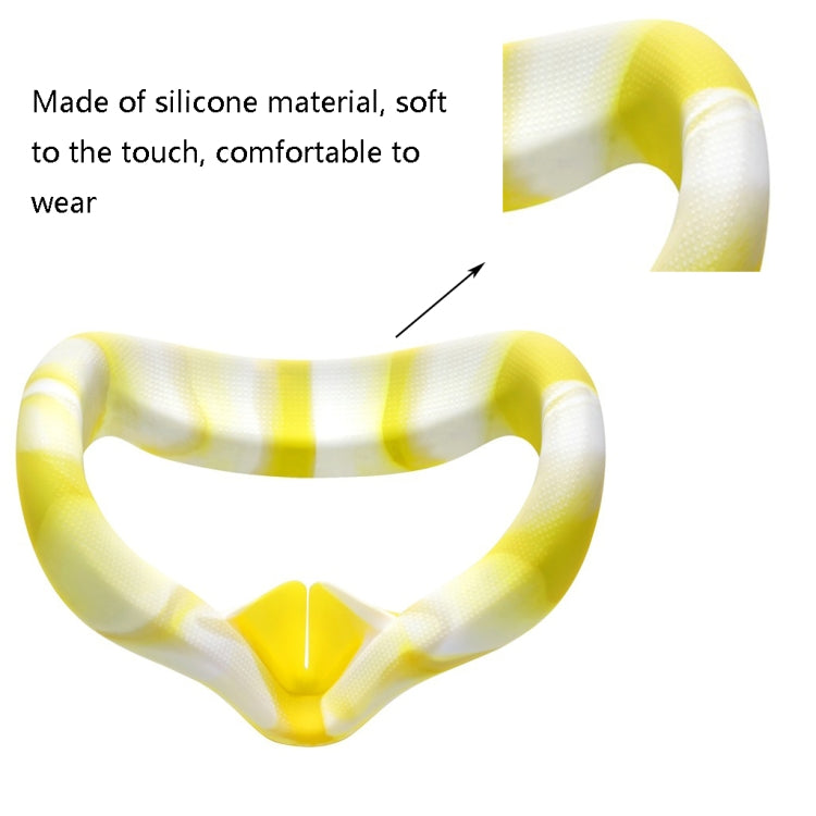 VR Silicone Eye Cover Anti-Sweat And Decontamination Color VR Goggles For Oculus Quest 2(White Pink)