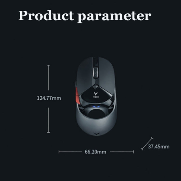 Rapoo VT960 1600 DPI 7 Keys Dual Mode Macro Programmable Symphony RGB Backlit Wireless Gaming Mouse(Black) - free shipping - PMC Jewellery - Order now!