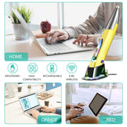 PR-A18 2.4G Charge Mouse Pen Handwritten Glow Wireless Mouse Pen(Silver Gray)