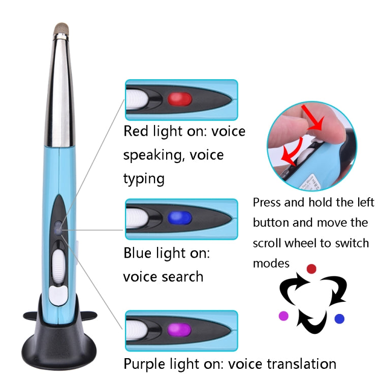 PR-06S Voice Control AI Wis Mouse Handwriting Wireless Mouse(Blue) - free shipping - PMC Jewellery - Order now!