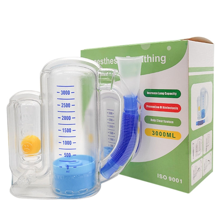 Respiratory Training Device Lung Capacity Training Pulmonary Function Exercise Rehabilitation Device, Specification: Single Ball 3000ml