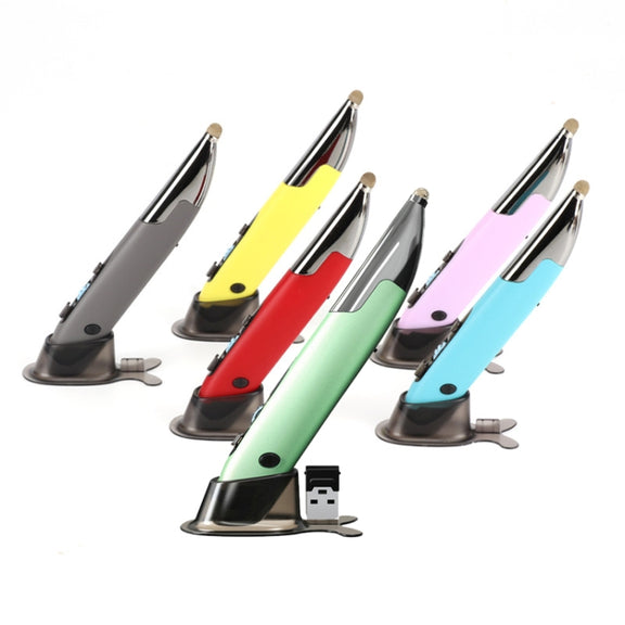 PR-A19 2.4GHz Wireless Charging Bluetooth Mouse Pen Type Shining Quiet Mouse(Green)
