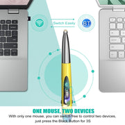 PR-A19 2.4GHz Wireless Charging Bluetooth Mouse Pen Type Shining Quiet Mouse(Silver Gray)