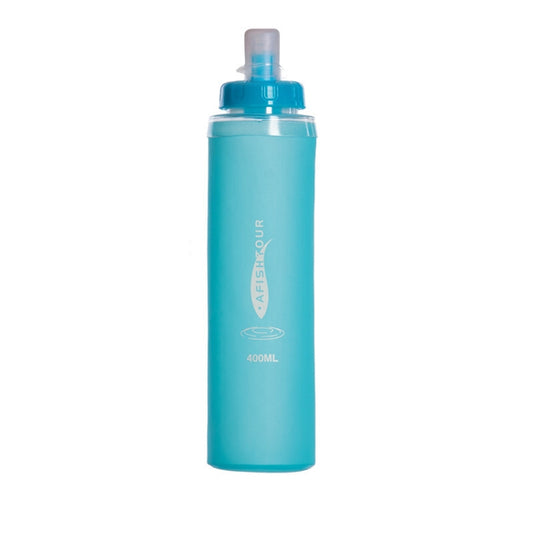 AFISHTOUR TPU Outdoor Sports Soft Water Bag Marathon Water Bottle Folding Water Bag, Capacity: 400ml (Blue) - free shipping - PMC Jewellery - Order now!