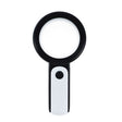 30 Times 18 LED Cool Warm Light HD Elderly Reading Repair Glass Magnifier(Black White) - Hand Held Style by PMC TechLife | Online Shopping South Africa | PMC TechLife | Buy Now Pay Later Mobicred