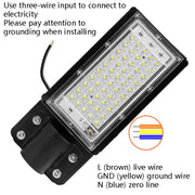 50W LED Water-resistant Road Lighting Courtyard Floodlight(White Light)