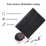 Horizontal  Embossed Notebook Liner Bag Ultra-Thin Magnetic Holster, Applicable Model: 13-14 inch(Gray)