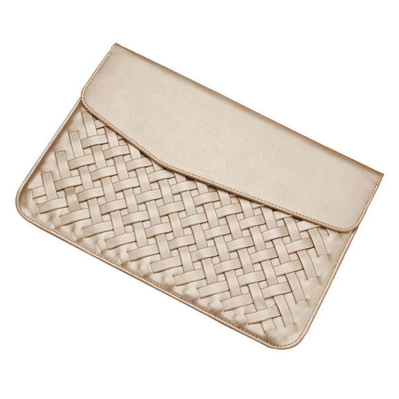 Hand-Woven Computer Bag Notebook Liner Bag, Applicable Model: 13 inch (A1466 / A1369 / A1502 / A1425 / A1466 / A1369 / A1502)(Golden)