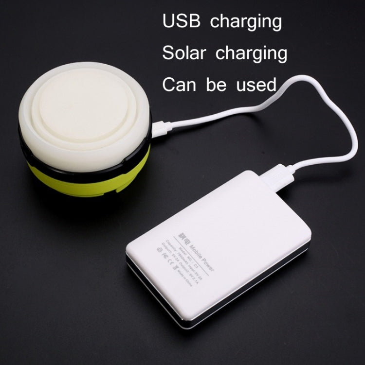 GOOFY DT-7107A Outdoor Solar USB Rechargeable Camping Light Portable Retractable Multifunctional LED Tent Light(Green)