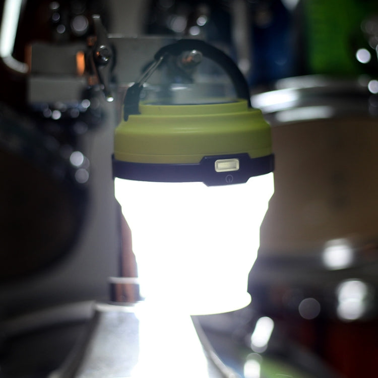 GOOFY DT-7107A Outdoor Solar USB Rechargeable Camping Light Portable Retractable Multifunctional LED Tent Light(Green) - free shipping - PMC Jewellery - Order now!