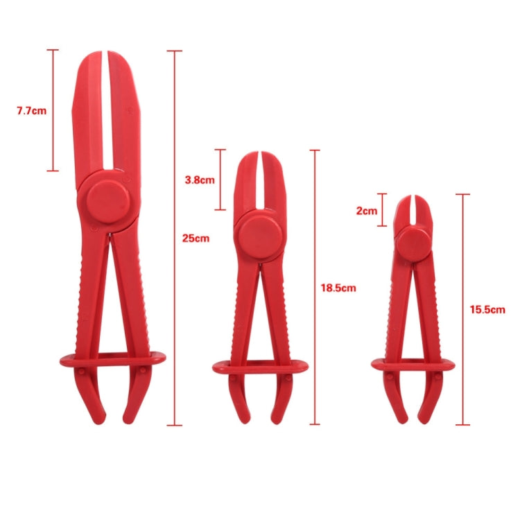 3 PCS/Set Car Nylon Hose Clamp Tool Set Brake Fuel Water Line Clamp Plier(Red) - free shipping - PMC TechLife - Order now!