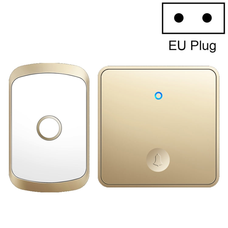 CACAZI FA50 1 For 1 Push-button Self-generating Wireless Doorbell, Plug:EU Plug(Gold) - free shipping - PMC TechLife - Order now!