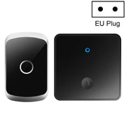 CACAZI FA50 1 For 1 Push-button Self-generating Wireless Doorbell, Plug:EU Plug(Black)