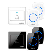 CACAZI H10 1 For 2 Home Wireless Music Doorbell without Battery, Plug:US Plug(White)
