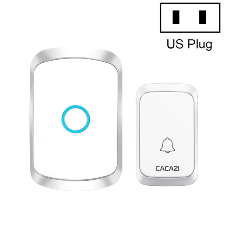CACAZI A50 1 For 1 Wireless Music Doorbell without Battery, Plug:US Plug(White) - free shipping - PMC TechLife - Order now!