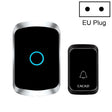 CACAZI A50 1 For 1 Wireless Music Doorbell without Battery, Plug:EU Plug(Black) - Wireless Doorbell by CACAZI | Online Shopping South Africa | PMC TechLife | Buy Now Pay Later Mobicred