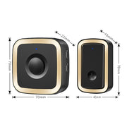 CACAZI A58 1 For 1 Smart Wireless Doorbell without Battery, Plug:US Plug(Black Silver)