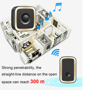 CACAZI A58 1 For 1 Smart Wireless Doorbell without Battery, Plug:US Plug(Black Silver)