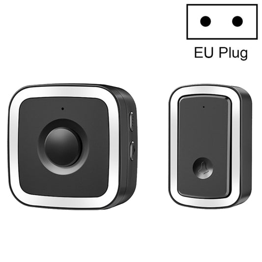 CACAZI A58 1 For 1 Smart Wireless Doorbell without Battery, Plug:EU Plug(Black Silver) - free shipping - PMC Jewellery - Order now!