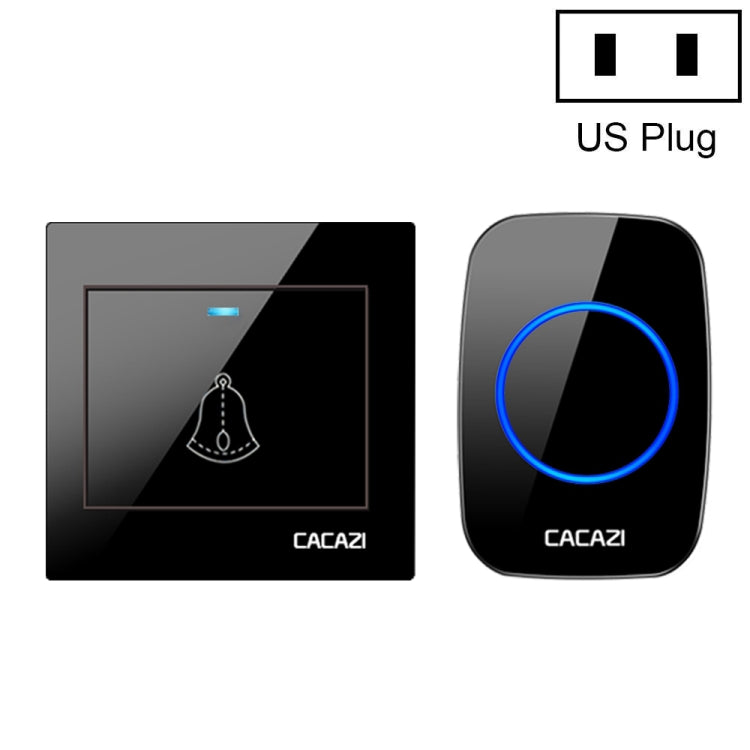CACAZI H10 1 For 1 Wireless Smart Doorbell without Battery, Plug:US Plug(Black) - free shipping - PMC TechLife - Order now!