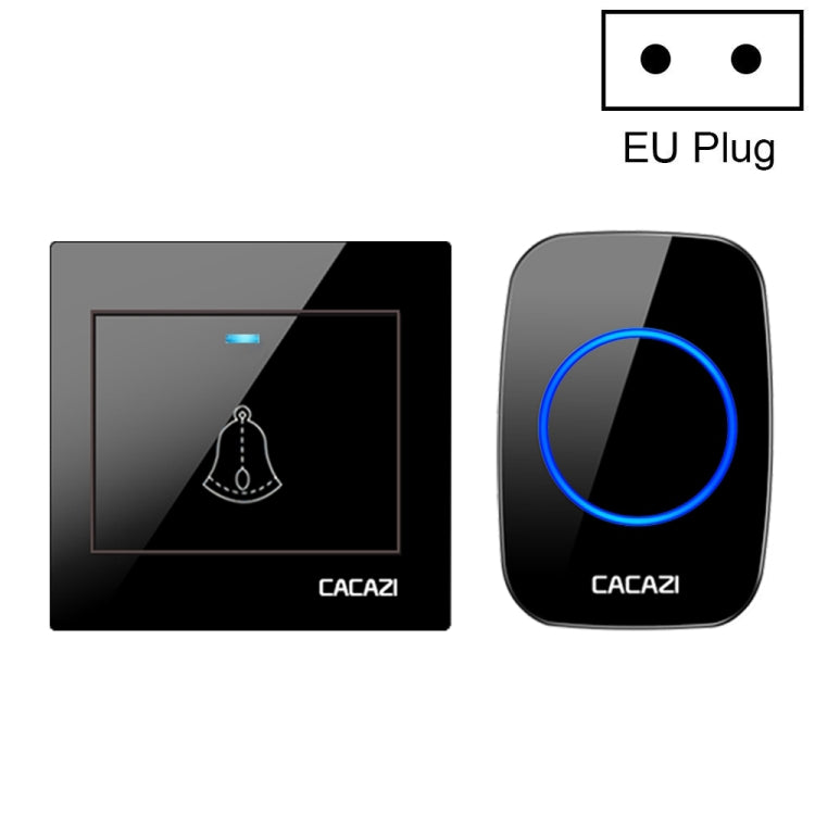 CACAZI H10 1 For 1 Wireless Smart Doorbell without Battery, Plug:EU Plug(Black) - free shipping - PMC TechLife - Order now!