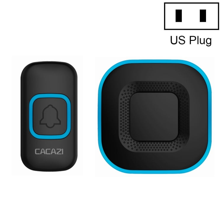 CACAZI V028F Wireless Music Doorbell without Battery, Plug:US Plug(Black) - Wireless Doorbell by CACAZI | Online Shopping South Africa | PMC TechLife | Buy Now Pay Later Mobicred