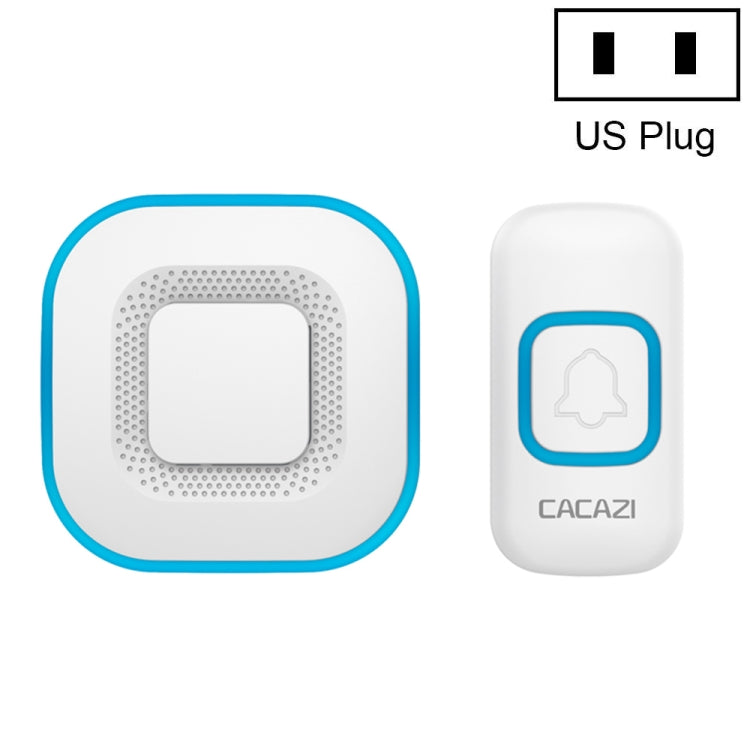 CACAZI V028F Wireless Music Doorbell without Battery, Plug:US Plug(White) - Wireless Doorbell by CACAZI | Online Shopping South Africa | PMC TechLife | Buy Now Pay Later Mobicred
