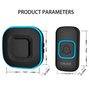 CACAZI V028F Wireless Music Doorbell without Battery, Plug:US Plug(White)