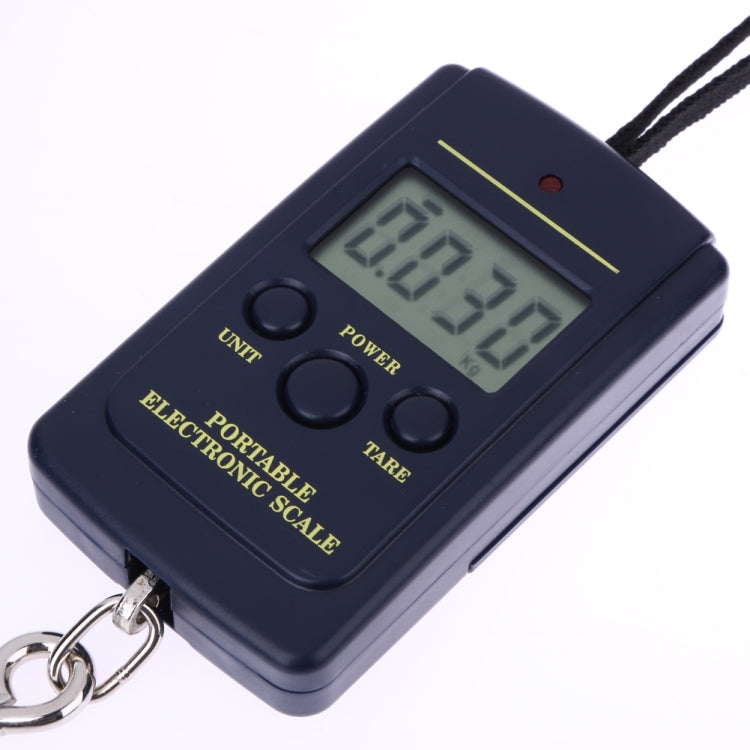 10g Mini Digital Fishing Scale Travel Weighting Steelyard Hanging Electronic Hook Scale Kitchen Weight Tool, Capacity:40kg without backlight