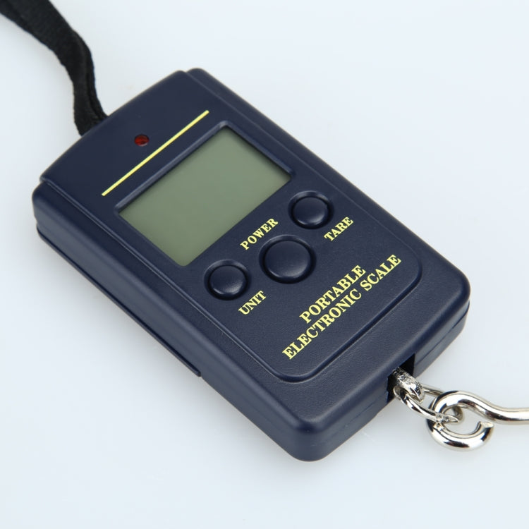 10g Mini Digital Fishing Scale Travel Weighting Steelyard Hanging Electronic Hook Scale Kitchen Weight Tool, Capacity:40kg with backlight