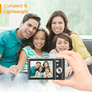 DC303A 2.8-Inch 4K 16X Zoom HD Digital Camera Mini Children Photography Camera US Plug(Pink)