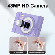 DC303A 2.8-Inch 4K 16X Zoom HD Digital Camera Mini Children Photography Camera US Plug(Black)