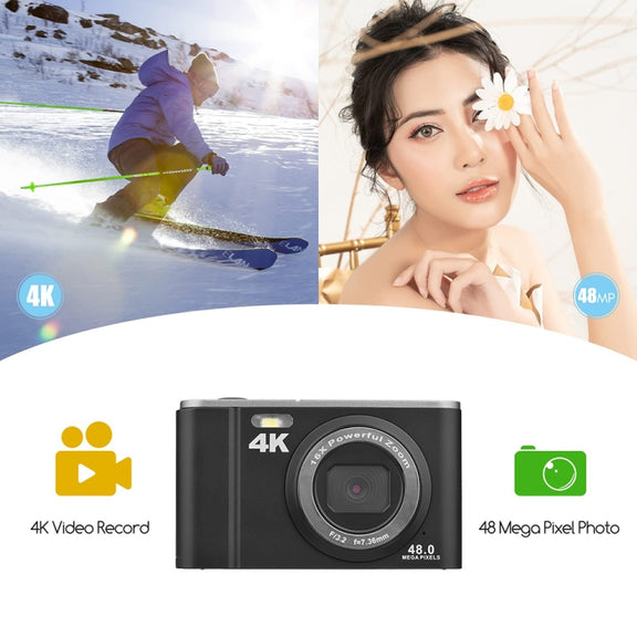DC303A 2.8-Inch 4K 16X Zoom HD Digital Camera Mini Children Photography Camera AU Plug(Pink)