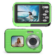 WDC901 3.5m Waterproof 48MP HD Dual Screen Outdoor Sports Digital Camera UK Plug(Green) - Children Cameras by PMC TechLife | Online Shopping South Africa | PMC TechLife | Buy Now Pay Later Mobicred