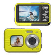WDC901 3.5m Waterproof 48MP HD Dual Screen Outdoor Sports Digital Camera EU Plug(Yellow) - Children Cameras by PMC TechLife | Online Shopping South Africa | PMC TechLife | Buy Now Pay Later Mobicred