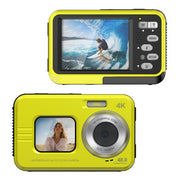 WDC901 3.5m Water-resistant 48MP HD Dual Screen Outdoor Sports Digital Camera AU Plug(Yellow)