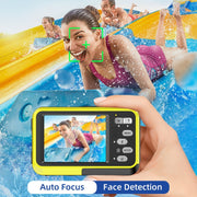 WDC901 3.5m Water-resistant 48MP HD Dual Screen Outdoor Sports Digital Camera US Plug(Green)