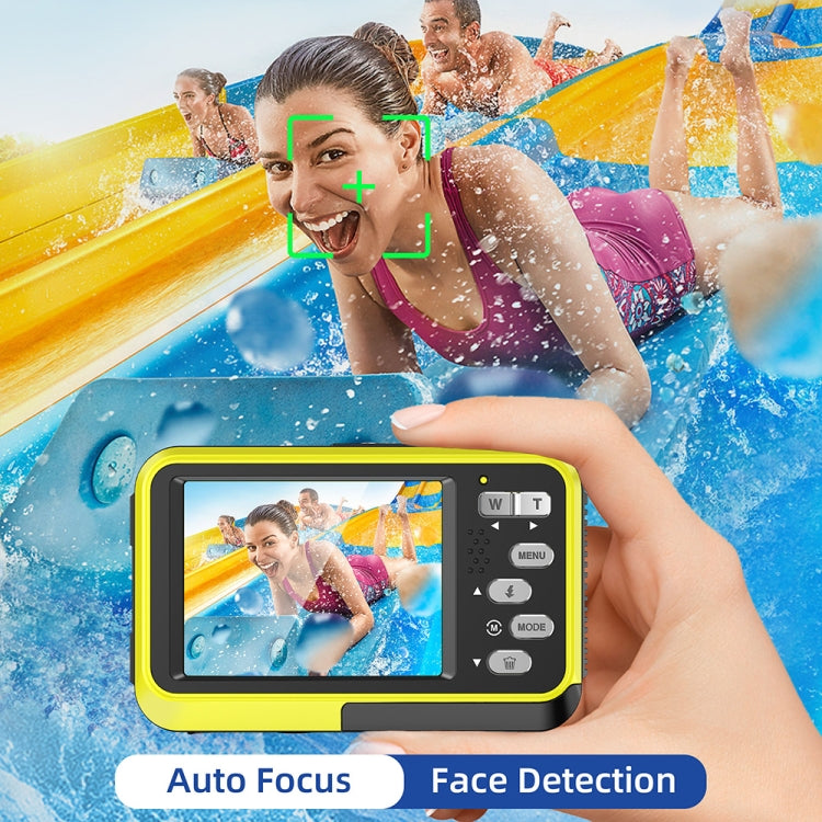 WDC901 3.5m Water-resistant 48MP HD Dual Screen Outdoor Sports Digital Camera US Plug(Green)