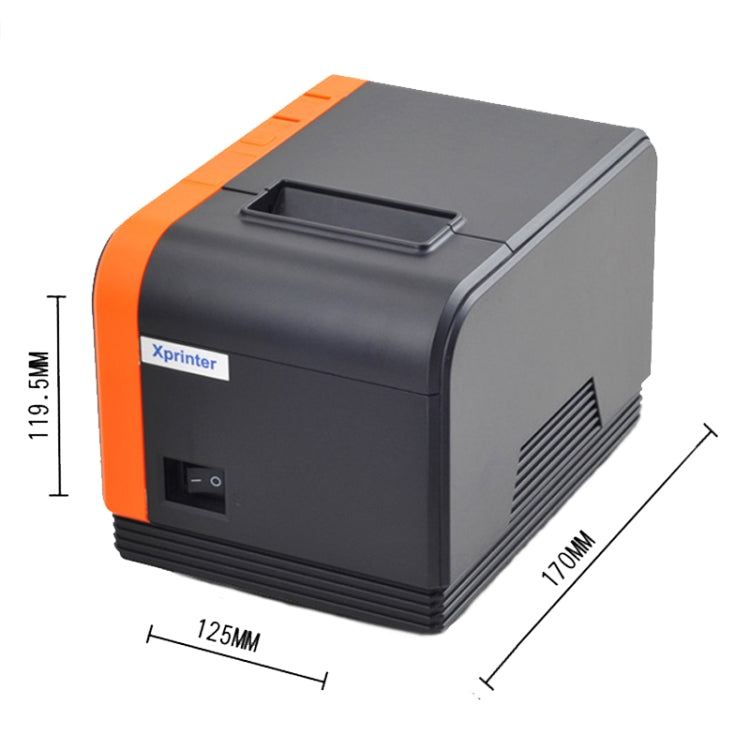 Xprinter XP-T58L 58mm Supermarket Cashier Receipt Thermal Printer, Spec: USB Port(UK Plug)